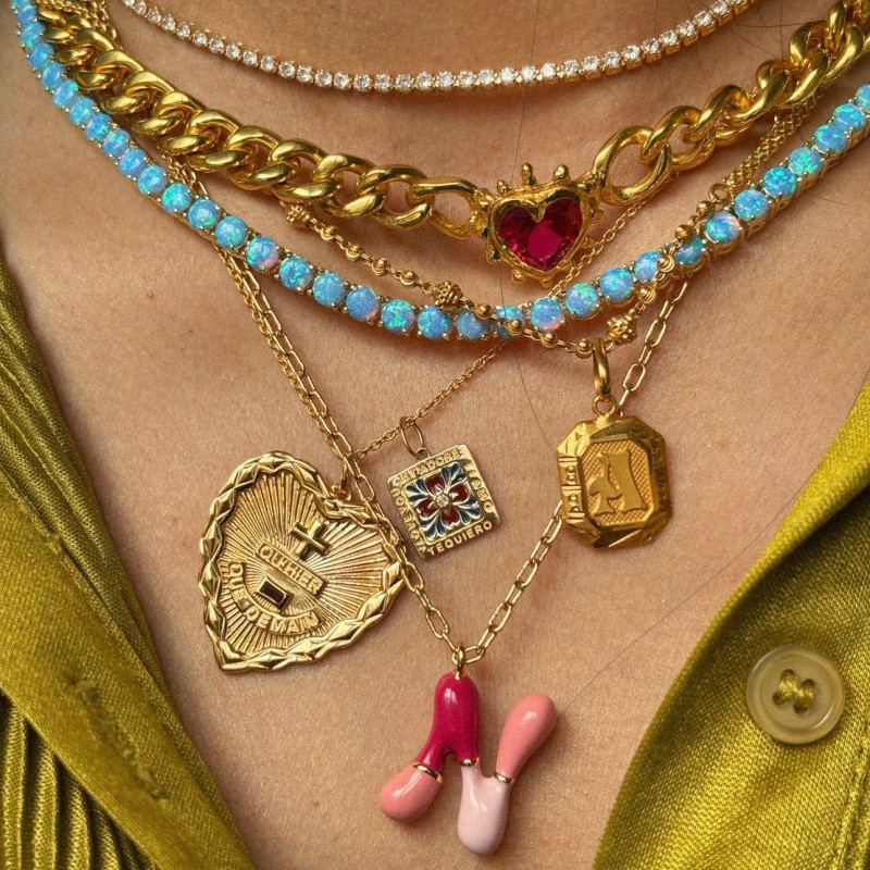 Qu'hier Que Demain Heart Pendant Necklace