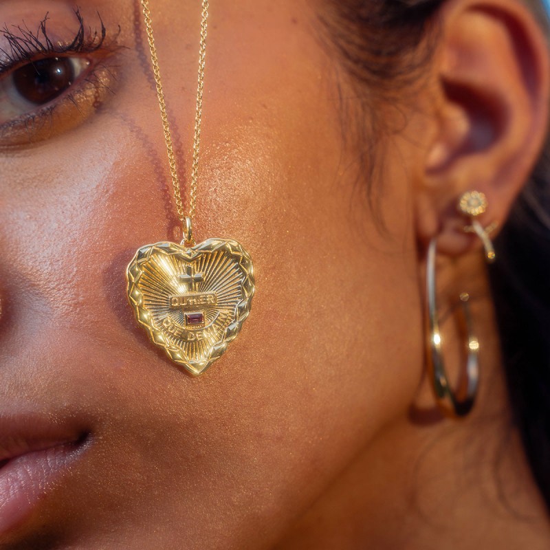 Qu'hier Que Demain Heart Pendant Necklace